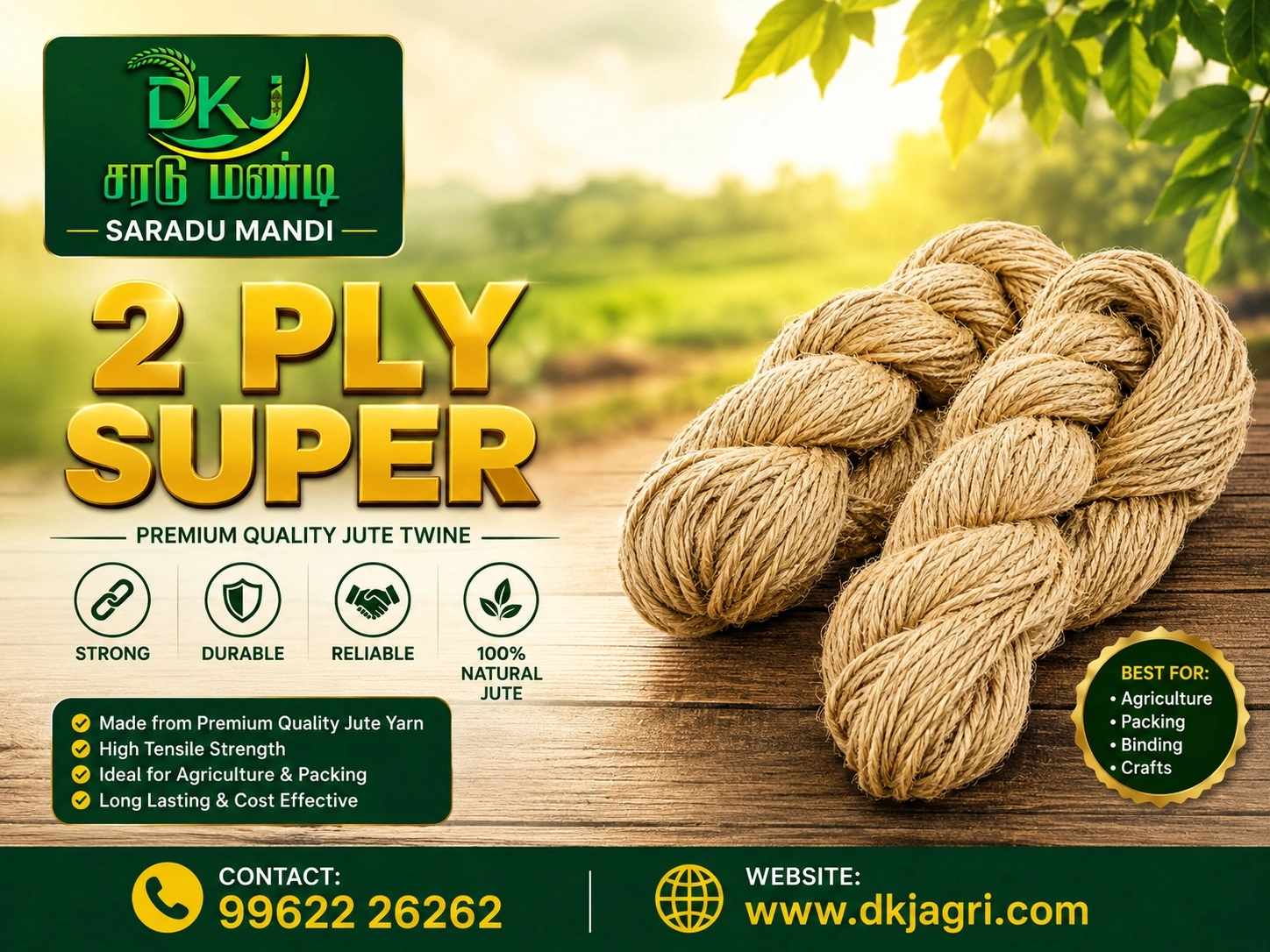 2 Ply 14 lbs Super jute
