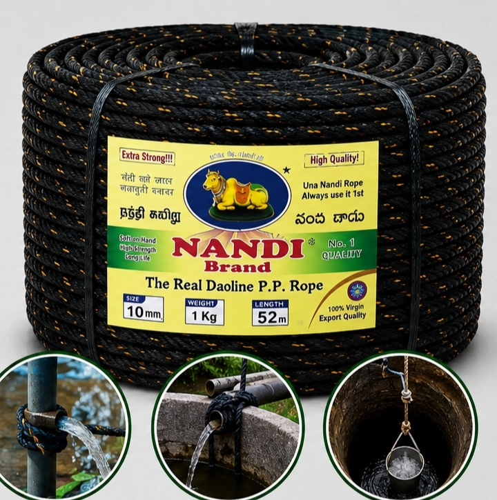 Black PP Rope – Borewell Rope