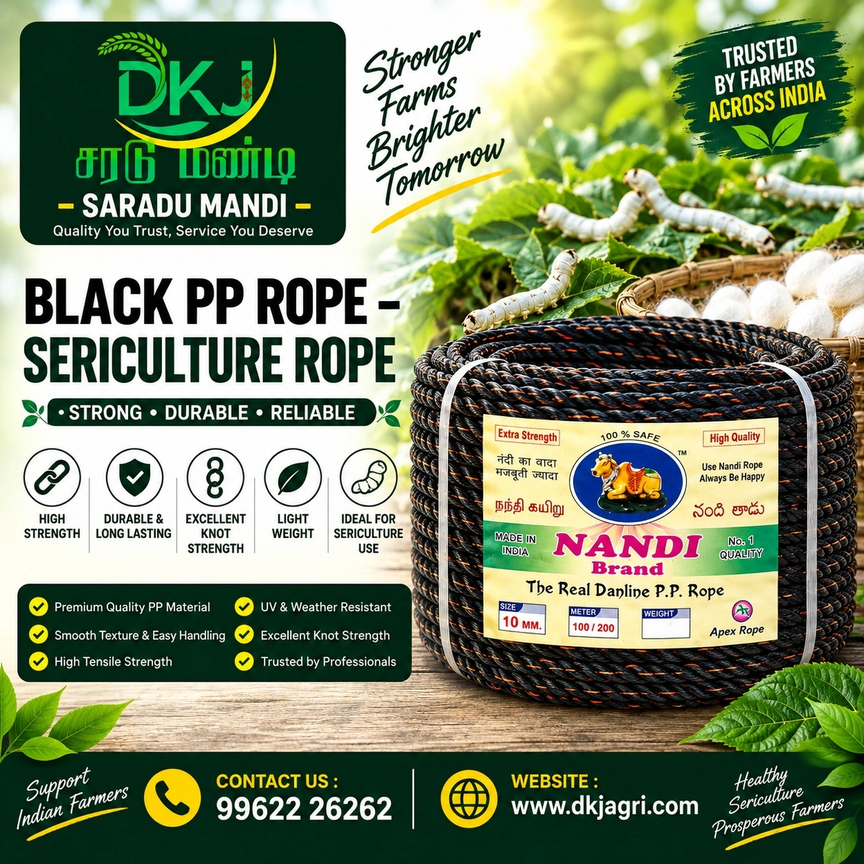 Black PP Rope – Sericulture Rope