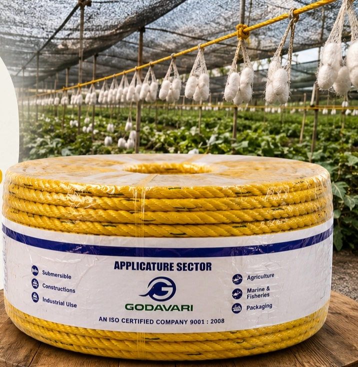 Yellow Pure Virgin PP Rope – Sericulture Rope - DKJ SARADU MANDI