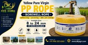 Yellow Pure Virgin PP Rope – Borewell Rope - Gallery Image