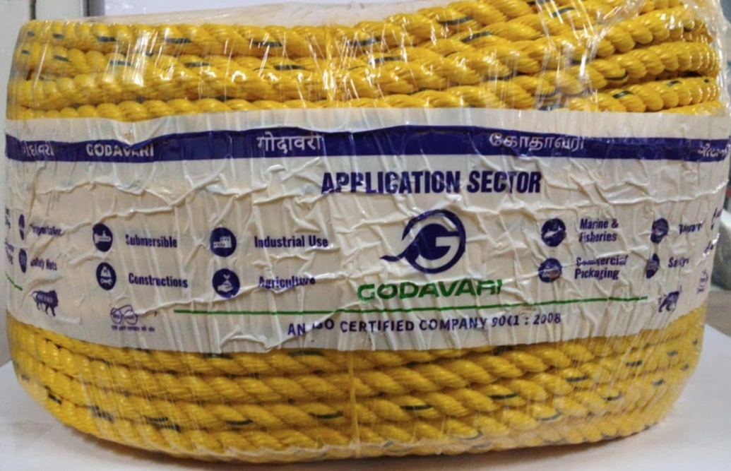Yellow Pure Virgin PP Rope – Borewell Rope