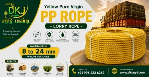 Yellow Pure Virgin PP Rope – Lorry Rope - Gallery Image