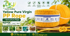 Yellow Pure Virgin PP Rope – Sericulture Rope - Gallery Image